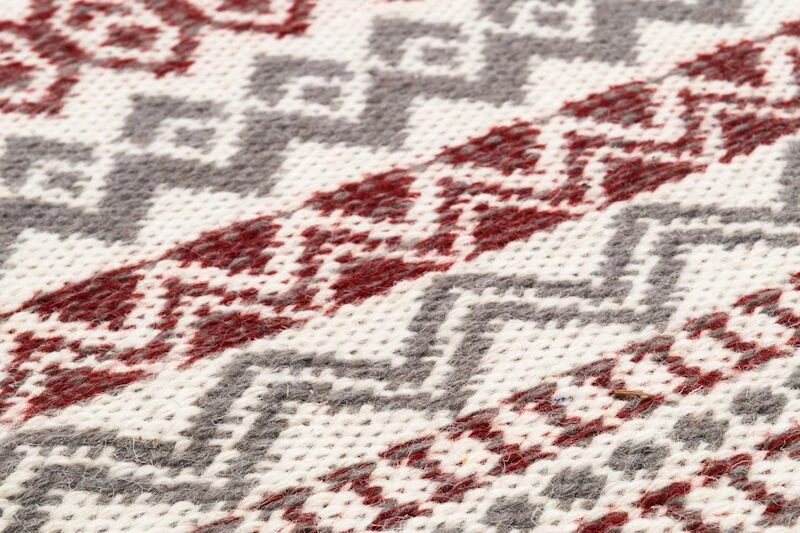 4Living Lappi Villamatto 80x200 Cm Punainen/harmaa 6 4Living Lappi Villamatto 80x200 Cm Punainen/harmaa - Image 4