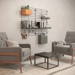 Metaltex Mural Kangaskori 24x9x21 Cm, Harmaa -Aarikka Shop 377010 living2 2