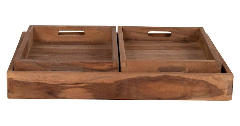 House Nordic Faro Teak-tarjotin 3kpl 6 House Nordic Faro Teak-tarjotin 3kpl - Image 4