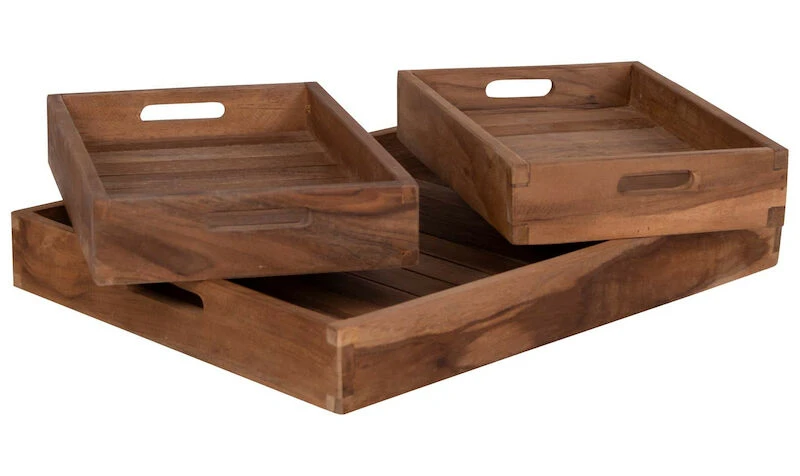 House Nordic Faro Teak-tarjotin 3kpl 7 House Nordic Faro Teak-tarjotin 3kpl - Image 5
