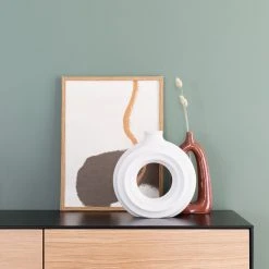 4Living Circle Maljakko 24x7x25,2 Cm Valkoinen -Aarikka Shop 4living circle maljakko web