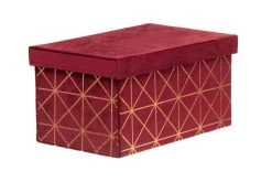 4Living Drama Säilytyslaatikko 2 Kpl Viininpunainen Sametti