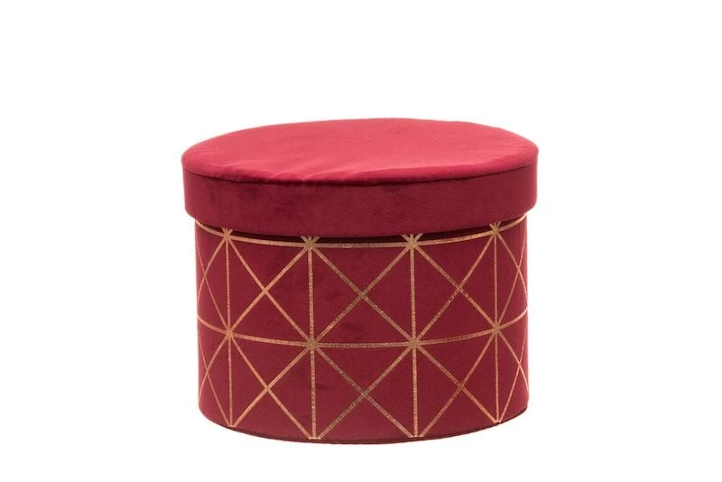 4Living Drama Säilytyslaatikko 3kpl Viininpunainen Sametti 4 4Living Drama Säilytyslaatikko 3kpl Viininpunainen Sametti - Image 2