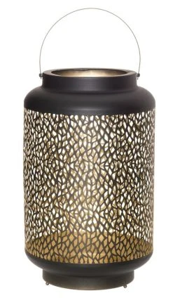 4Living Leaves Lyhty 45,5 Cm Musta