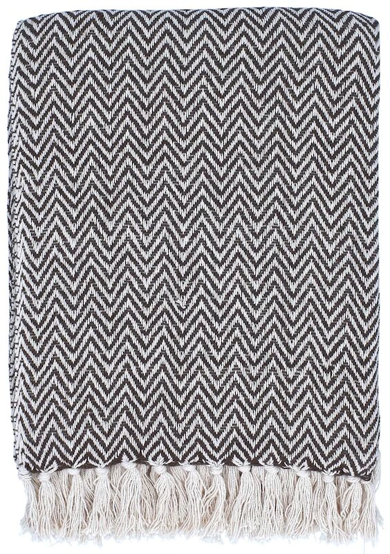 Veke Siksak Torkkupeitto 125x150 Cm Ruskea 5 Veke Siksak Torkkupeitto 125x150 Cm Ruskea - Image 3