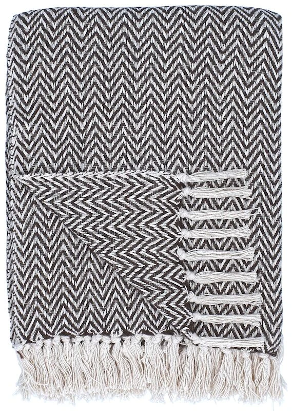 Veke Siksak Torkkupeitto 125x150 Cm Ruskea 7 Veke Siksak Torkkupeitto 125x150 Cm Ruskea - Image 5