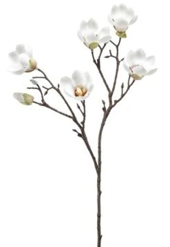 Magnolia Oksa Tekokasvi 65 Cm Valkoinen -Aarikka Shop Magnolia oksa tekokasvi 65 cm valkoinen