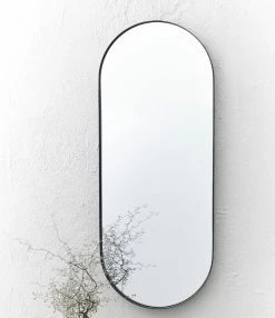 Ei Brändiä Ovaali Peili 40x100 Cm Musta