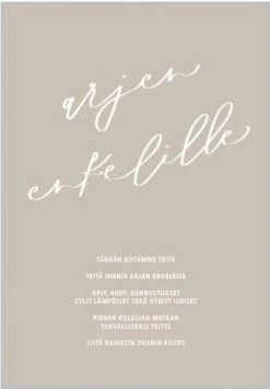 Xeraliving ARJEN ENKELILLE Kortti 10,5x14,8 Cm -Aarikka Shop Xeraliving arjen enkelille kortti