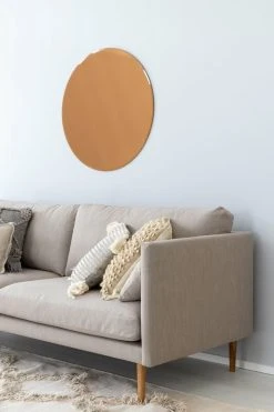 Veke Arvid Pyöreä Seinäpeili 80 Cm Pronssi