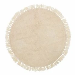 Bloomingville Villamatto Hapsuilla Pyöreä 110 Cm Luonnonväri 9 Bloomingville Villamatto Hapsuilla Pyöreä 110 Cm Luonnonväri -Aarikka Shop bloomingville villamatto 110