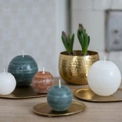 Fanni K Rustiikki Pallokynttilä Ø8 Cm Agaven Vihreä