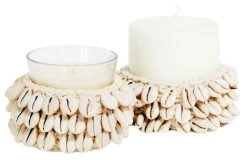 Bazar Bizar Cowrie Macrame Kynttilänjalka S Luonnonväri