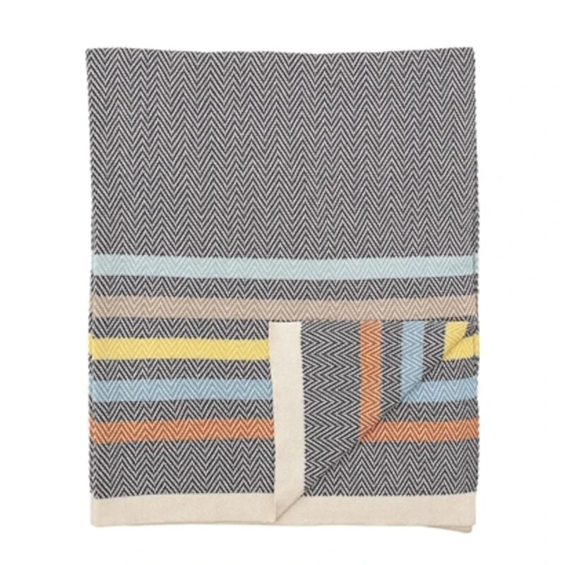 Bloomingville Lasten Torkkupeitto Harmaa Raidallinen 3 Bloomingville Lasten Torkkupeitto Harmaa Raidallinen