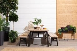 Silkkikasvit Agave Tekokasvi Viininpunainen -Aarikka Shop kalho 6 hengen ruokailuryhma penkeilla antiikki musta web 2