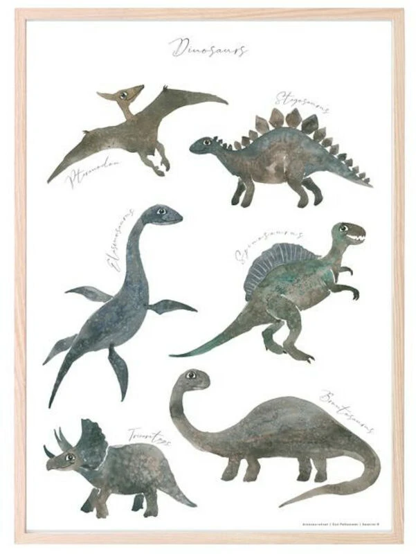 Kaverini Sella Dinosaurukset Juliste 30x40 Cm 3 Kaverini Sella Dinosaurukset Juliste 30x40 Cm