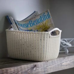 Curver Knit Kori S Valkoinen -Aarikka Shop knit kori S valkoinen1