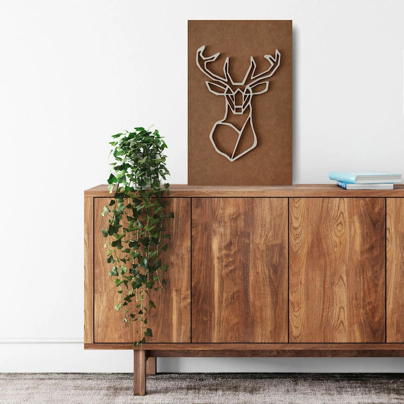 Koivuiset Leather Peura Taulu 37x57 Cm Petrooli 3 Koivuiset Leather Peura Taulu 37x57 Cm Petrooli