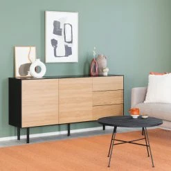 Bloomingville Kivimaljakko Monivärinen -Aarikka Shop koto senkki 160cm musta tammi web 13