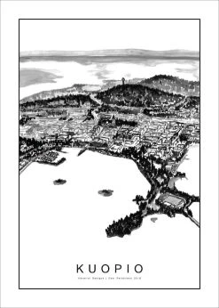 Kaverini Sella Kuopio Kaupunkijuliste 30x40 Cm -Aarikka Shop kuopio50x70gimp 1