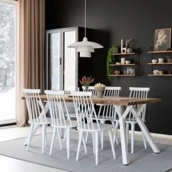 House Nordic Fondo Kynttilänjalka Valkoinen -Aarikka Shop lana lotta 6 hengen ruokailuryhma valkoinen antiikkipetsattu 5 2