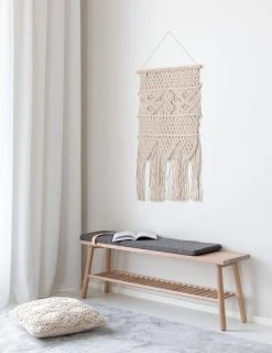 Mattokymppi Makrame-seinävaate 55x90 Cm Luonnonvalkoinen -Aarikka Shop makrame seinavaate 55x90 cm luonnonvalkoinen web 2