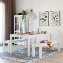 4Living Luonnonkukat Opetustaulu 50x70 Cm 10 4Living Luonnonkukat Opetustaulu 50x70 Cm -Aarikka Shop moona ruokailuryhma 6 hengen penkeilla valkoinen web 20