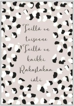 Xeraliving RAKASTAKAA IÄTI Hääkortti 10,5x14,8 Cm -Aarikka Shop rakastakaa iati haakortti