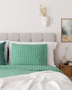 Veke Eevi Keraaminen Maljakko Ø10,5 Cm Kerma -Aarikka Shop ruutu pussilakanasetti vihrea valkoinen web