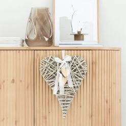 Veke Sydän Pajukranssi 40 Cm Harmaa