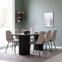 Bloomingville Yoko Keittolautanen Ø 23 Cm Musta 4-pakkaus -Aarikka Shop taimi ovaali ruokapoyta 210x100 cm web 23