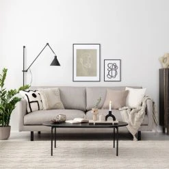 Bloomingville Ngoie Vaasi Luonnonväri -Aarikka Shop toive 3 istuttava sohva kangasverhoiltu hiekka web 22 1