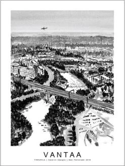 Kaverini Sella Vantaa Kaupunkijuliste 30x40 Cm -Aarikka Shop vantaa kaupunkijuliste