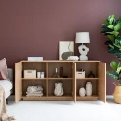 Bloomingville Kajsa Koristevaasi Luonnonväri -Aarikka Shop verso senkki 160x40x80 cm web 37 2